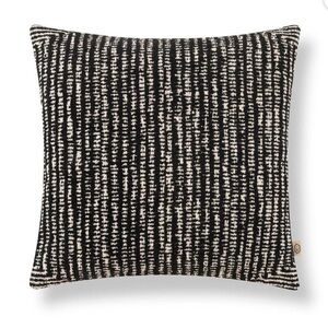 NEW Indigo Road Egypt Sherrod Black and White Textured Throw Pillow 20x 20